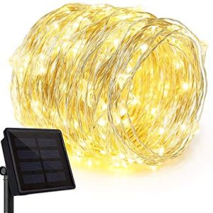 copper wire solar string lights