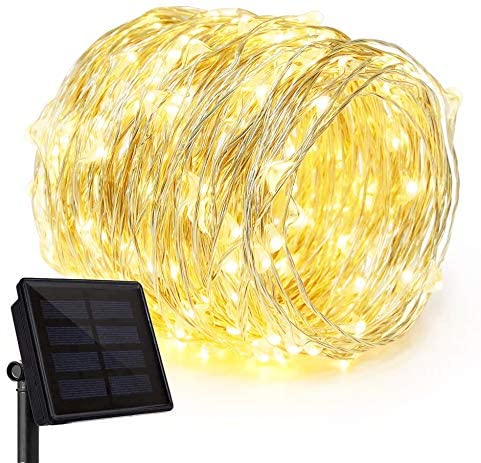 copper wire solar string lights