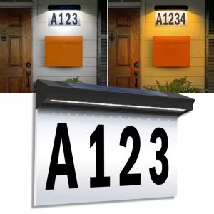 dual color solar house number light