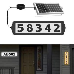 split type solar house number light
