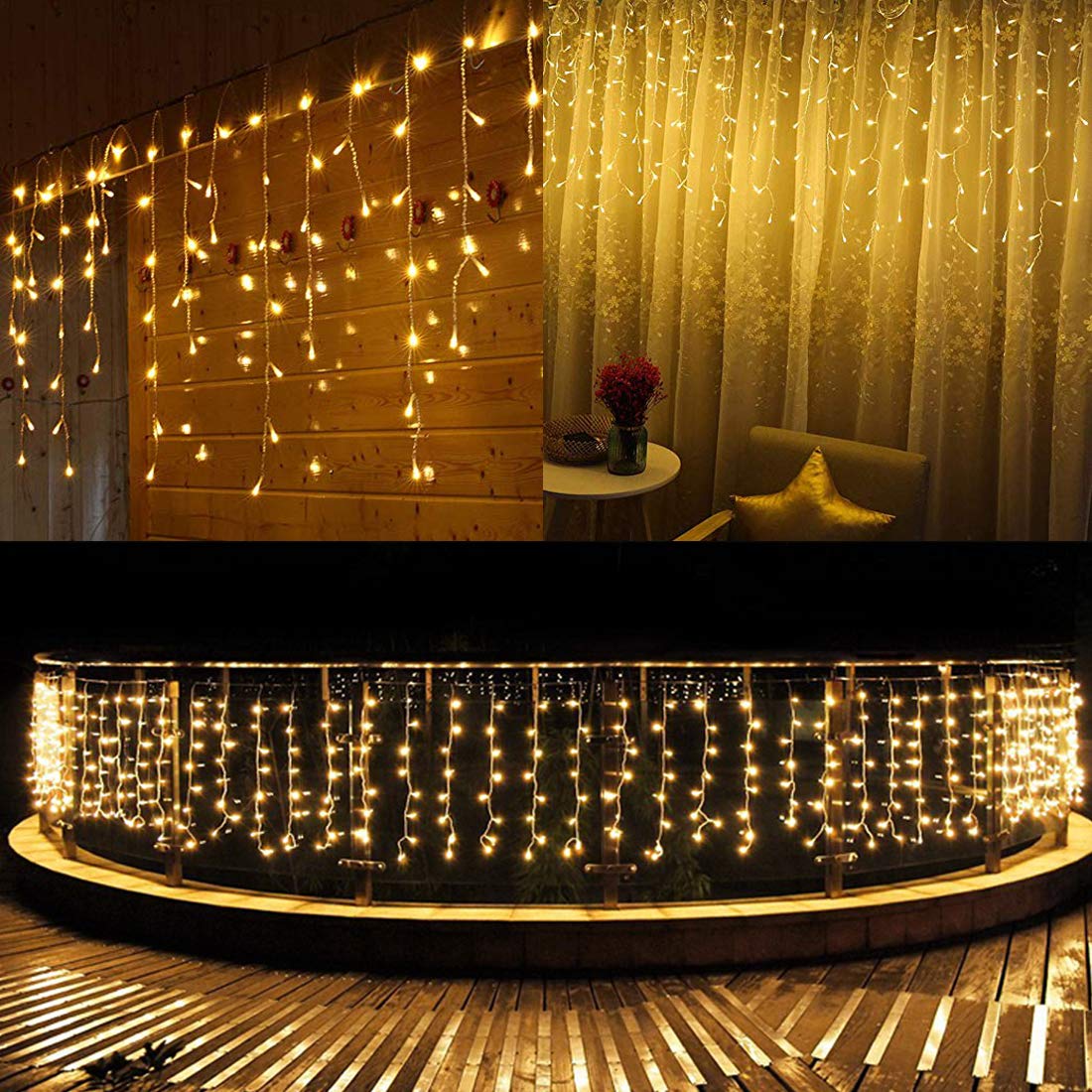 3X0.3/0.4/0.5M Led Curtain String Lights Plug in - Image 2
